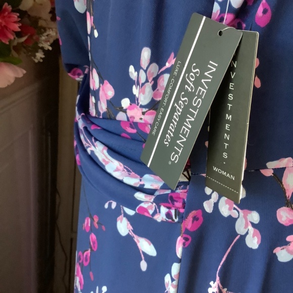 Investments soft separates twilight blms plus size dress 3x - Picture 6 of 7